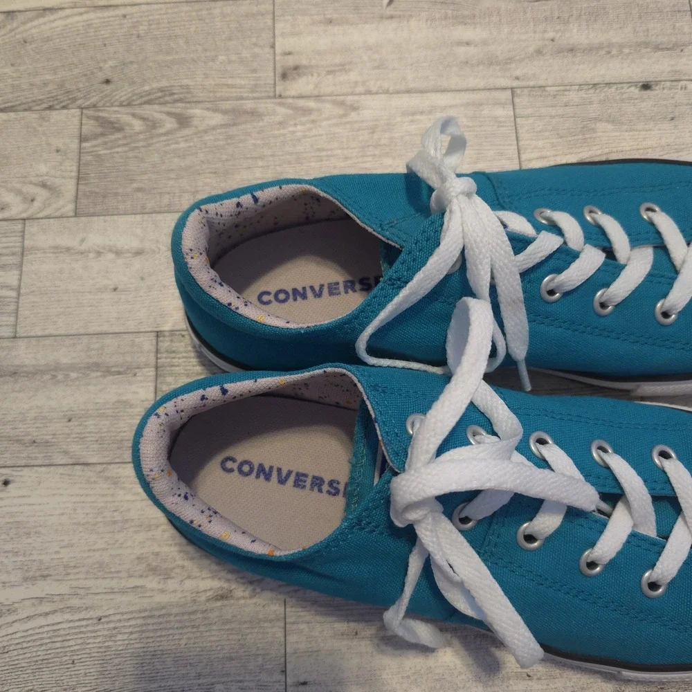 Converse Girls Boys Junior All Star Shoes Turbo Green Sneakers Shoes Size 6